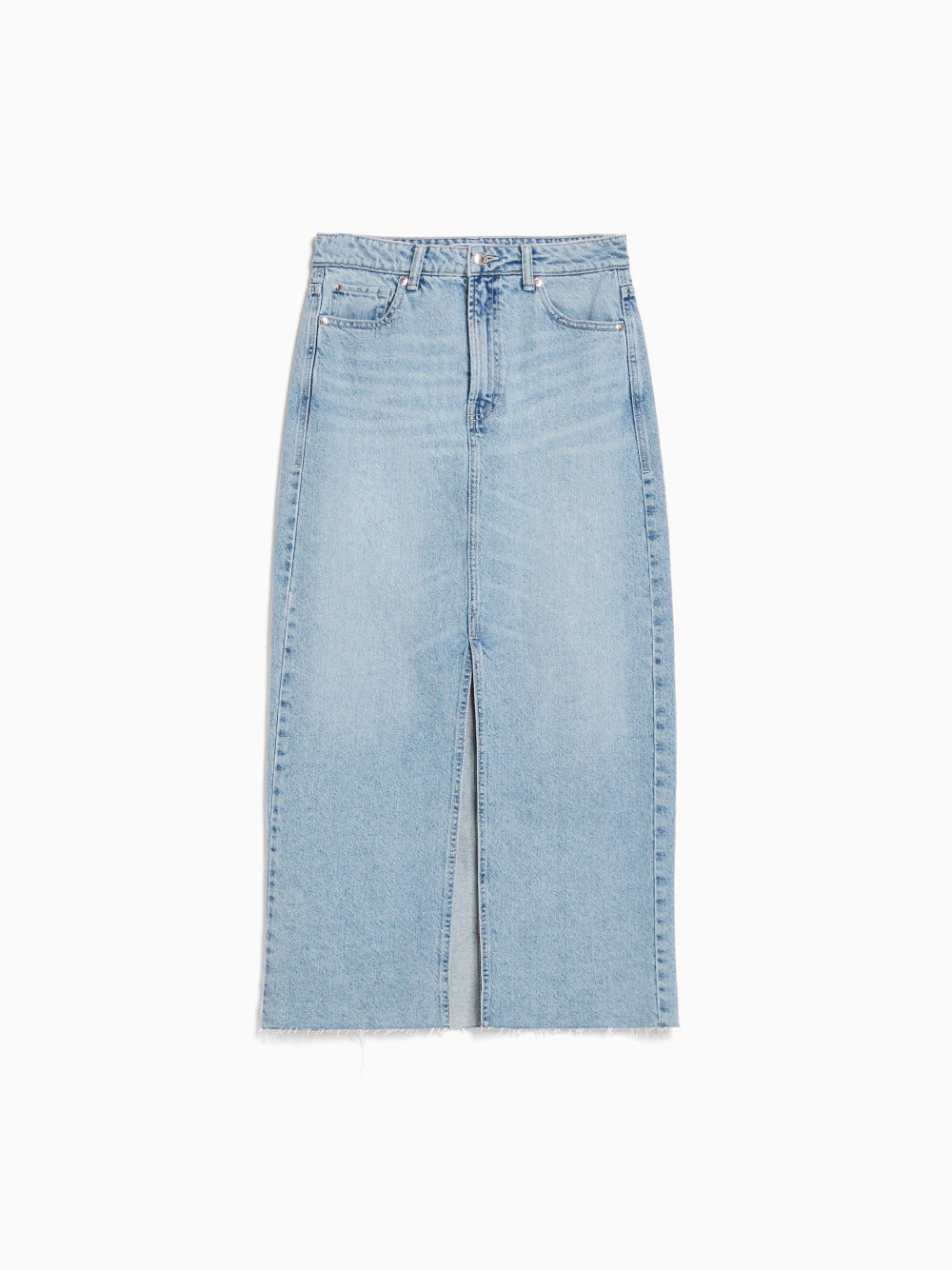 Long denim skirt